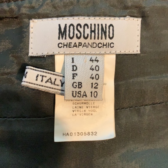 Moschino Cheap & Chic Green Wool Military Skirt US - Picture 4 of 4